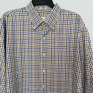 Peter Millar Men's Multicolor Checked Long Sleeve Button Down Shirt XL